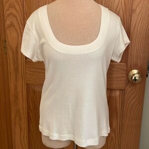 Ideology white scoop neck short sleeve shirt